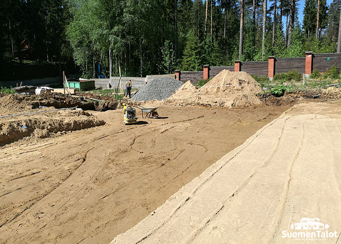 Подготовка участка под фундамент SuomenTalot