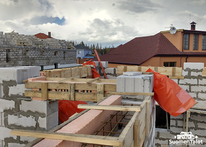 Строительство дома из газобетона SuomenTalot